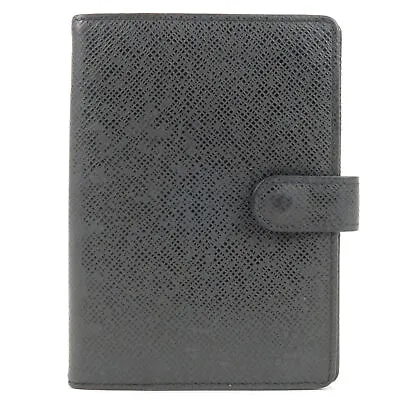 Auth Louis Vuitton Taiga Agenda PM Planner Cover Ardoise Black R20426 Used • £102.86