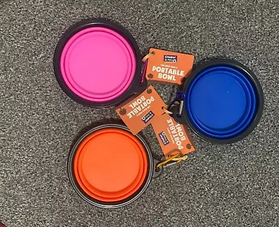 £2.79 • Buy Pet/Cat/Dog/Puppy Portable Bowl Collapsible Food Water Feeding Silicone Bowl