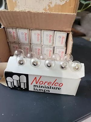 Box Of 10 Norelco 55 N55 Holland GE55 CM55 Miniature Lamps Light Bulbs  • $19