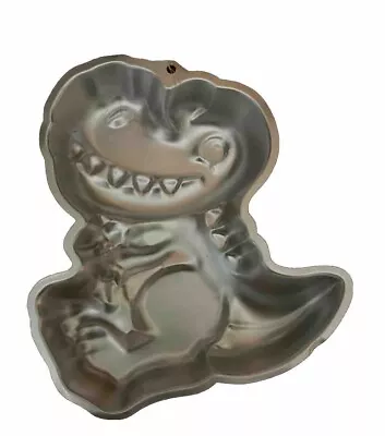 Wilton Dinosaur T-Rex Cake Pan 3D Silver Aluminum Kids Birthday Cake • $4.99