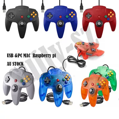 Classic N64 Controller N64 Wired USB PC Game Pad Joystick FOR Window Mac Linux • $20.98