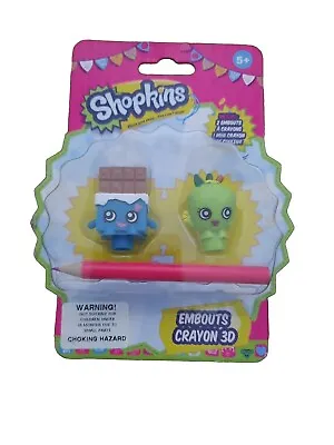 2 X Shopkins 3D Erasers  & Pencil - Novelty Apple Blossom Shopkins Erasers • £1.45