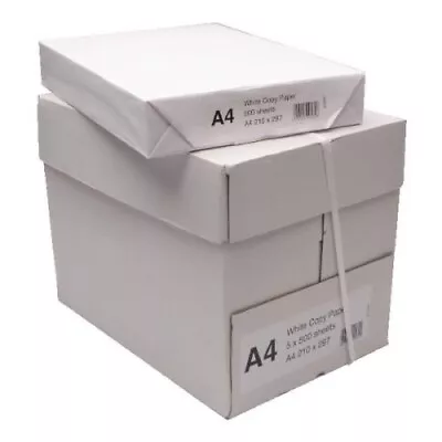 A4 White Plain Paper Printing Copier Laserjet Inkjet Printer 1-5 Reams • £21.99