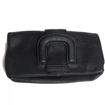 Vieta Leather Hand Bag Clutch. Black  Excellent Condition   O12 • $35.31