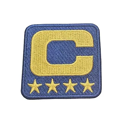 $12.99 • Buy Nfl Captain C Patch Four-star Gold Navy Blue Iron-on