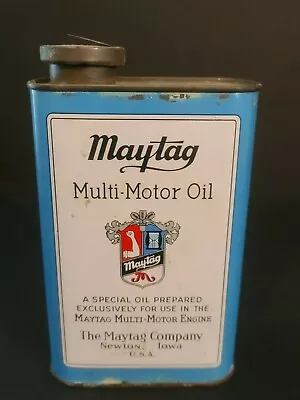 Factory Sealed Vintage Maytag Multi-motor Oil Tin / Can 1 Quart Newton Iowa (a) • $89.99