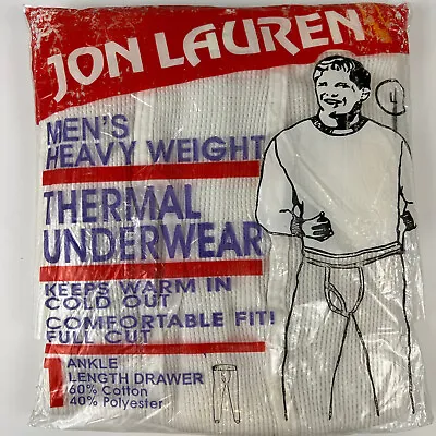 Jon Lauren Heavyweight Thermal Underwear Men’s XL Vintage Long Johns Ankle  • $14.95