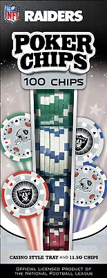 Las Vegas Raiders 100 Piece Poker Chips • $29.99