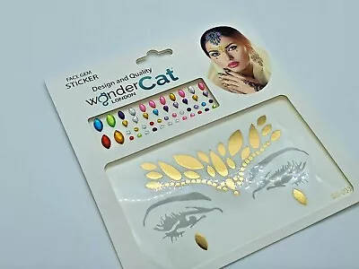 Face Gems Adhesive Glitter Jewel Tattoo Sticker Festival Party Body Make Up SS03 • £1.99