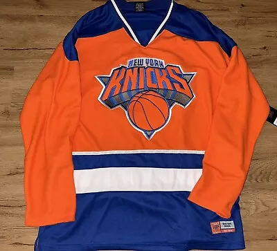 Unk Nba New York Knicks Mens Long Sleeve Sewn Hockey Jersey Nwt Size Large • $49.99