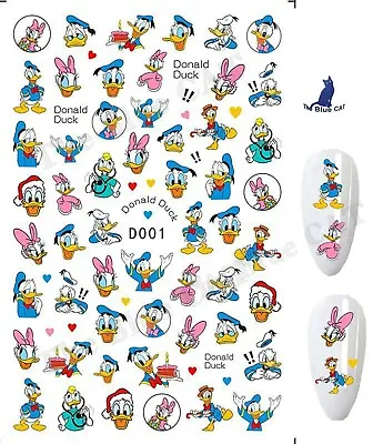 Nail Art Stickers Transfers Self Adhesive Donald Duck Daisy Duck Nail Stickers • £2.45