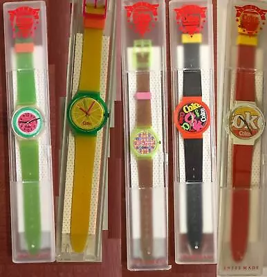 SWATCH COKE COCA COLA RARE VINTAGE Quartz Watch FUNKY!! 80'S 90'S SEVERAL 2 PICK • $55