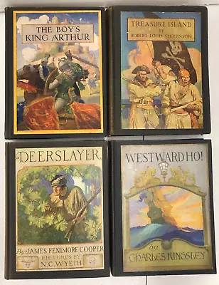 Illustrated By N.C. Wyeth; Scribner Classic Collection; 4vols; 1911-1936; E-34 • $115