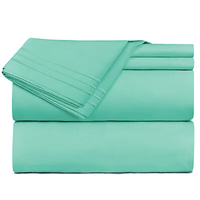 Double Brushed Soft Microfiber Hotel Style Bed Sheets Deep Pocket Sheet Set • $29.99