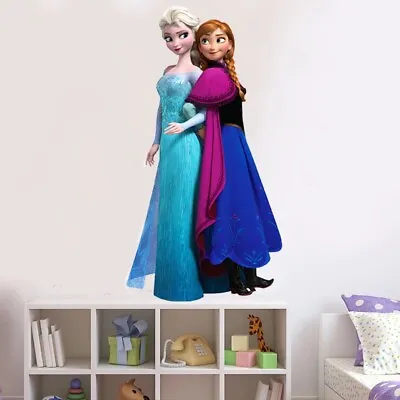 $6.97 • Buy Lovely Elsa & Anna Princess Frozen Wall Stickers Living Room Home Vinyl Decals