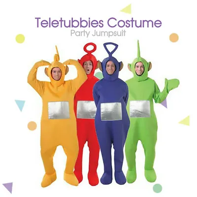 $36.99 • Buy Teletubbies Adult Jumpsuit Party Fancy Dress Up Unisex Outfit Halloween Costume