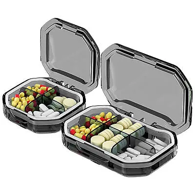 Portable Pill Box Holder Tablet Container Organiser Dispenser Storage Vitamin • $8.64