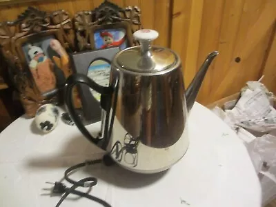 Vtg Sunbeam Coffeemaster AP 76 12 Cup  Electric SS Percolator Flower Top Tested • $39