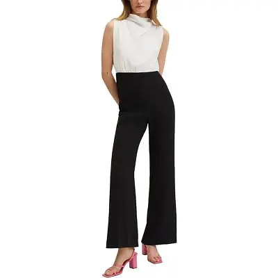 MNG Womens B/W Georgette Cowl Neck Sleeveless Jumpsuit M BHFO 2522 • $27.99