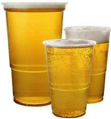 £199.98 • Buy Pint Glasses 20oz, 570ml/ Half Pint Cups Plastic Disposable Glasses For Parties