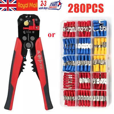 280pcs Electrical Wire Terminal Assortment Set Insulated Crimp Connectors Spade • £16.59