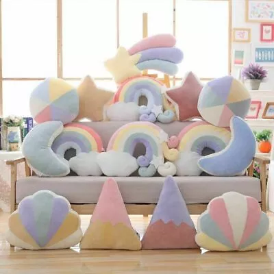 Rainbow Sofa Pillow Plush Cushion Sleeping Pillow Cloud Star Home Decoration J1 • £18.92