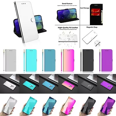 For IPhone 13 12 11 XR Nokia X10 G10 Mirror Leather Wallet Stand Card Case Cover • $4.29