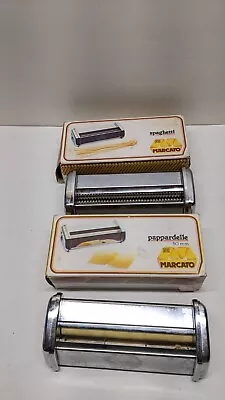 $29.99 • Buy Marcato Atlas 150 2 Pasta Attachments Lot Pappardelle Spaghetti Capelli