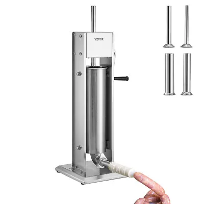 7L Vertical Commercial Sausage Stuffer 2 Speed Stainless Steel Meat Press 15LBS • $167.99