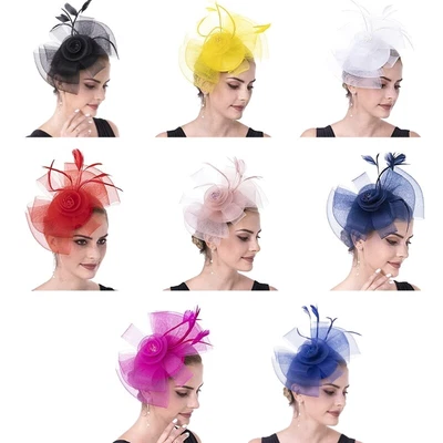 £7.54 • Buy Exquisite French Fascinator Pillbox Hat With Veil For Wedding Cocktail  Party