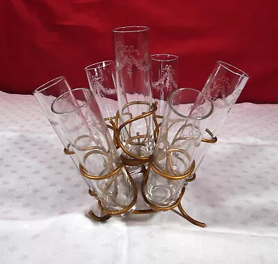 Planter Surtout- Centre Table To 7 Vases Engraved Crystal Baccarat 19th • $1400.26