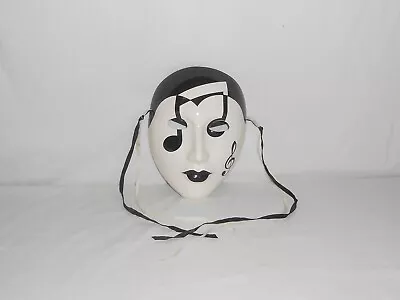 Vintage 1985 Shafford Black And White Ceramic Music Theme Face Mask  • $25