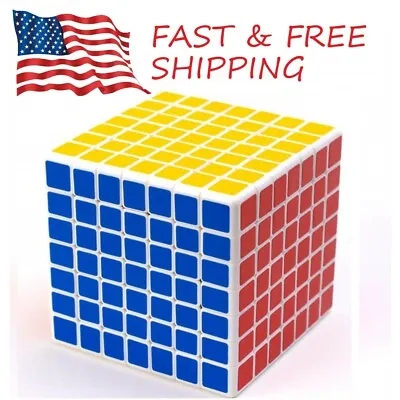 ShengShou 7x7 3inch Speed Cube White Twisty Magic Puzzle USA SELLER • $22.99