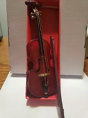 Vintage Honey Amber Wood Violin 7 Inches Tall • $6.99