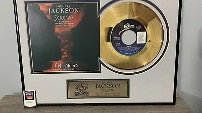 Michael Jackson “Scream” Framed 45 Gold Record Limited Edition No Glass • $149.99