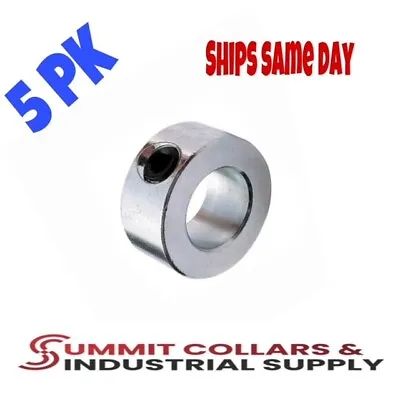 3/4” Set Solid Shaft Collar Zinc Plated. (Qty 5) Free Standard Shipping! • $9.95