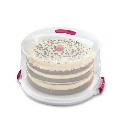 2 In 1 Height Adjustable Cake Carrier Caddy - Round Holds 30cm Cakes • £26.99