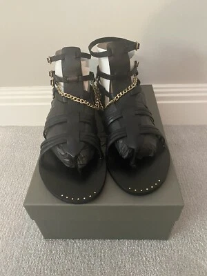 £30 • Buy AllSaints Gelda Sandal (UK 5) - Black (Brand New With Box)