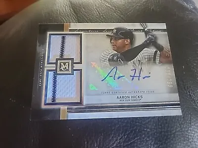 2020 Topps Museum Aaron Hicks Signature Swatches Duel Relick Auto /299 • $20