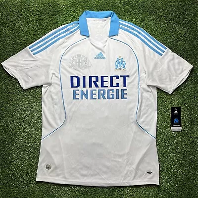 NEW 2008 2009 Olympique De Marseille Jersey Shirt Kit White Large L Adidas Home • $80.14