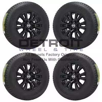 18  Nissan Titan Gloss Black Wheels Rims & Tires Oem 2014-2023 62751 • $2095.95