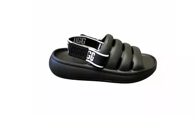 NEW UGG Girl's Sport Yeah Slide Slingback Sandals Shoes Black Size 1 • $34.99