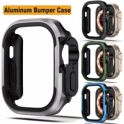 $13.99 • Buy Metal Aluminum Bumper Protector Case Cover For Apple Watch Series 8 7 6 5 4 49mm