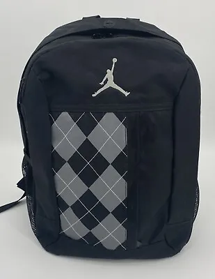 Black Grey Plaid Michael Jordan Backpack 23 MJ - School Or Basketball Bag • $29.99