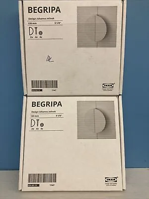 2x Packs - IKEA Begripa White Half Round Wardrobe & Draw Handles 130 Mm 2 Pack • £15