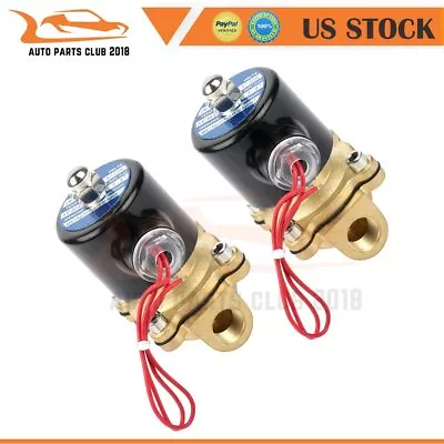 3/8  Npt Air Ride Suspension Valve 12V / 250psi Brass Electric Solenoid  X 2 • $39.44