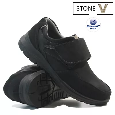 Mens Memory Foam Shoes Wide Fit Easy Touch Walking Orthopaedic Casual Formal New • £13.95