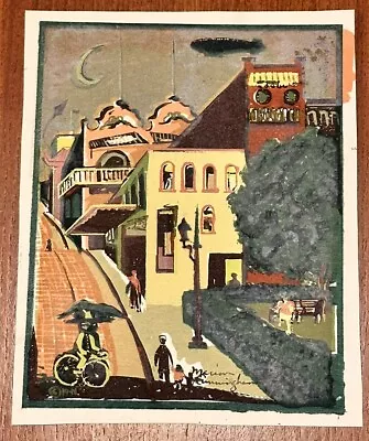 Marion Osborn Cunningham(1908-1948) San Francisco Print W/ Blimp • $650