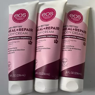 3~eos Heal + Repair Body Cream Pomegranate Raspberry 24HR HYDRATION 8oz HTF SCNT • $33.99