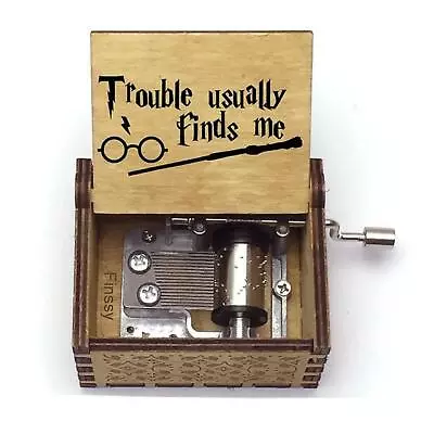 Harry Potter Trouble Usually Finds Me Engraved Wooden Music Box Musical Gift A19 • $16.99